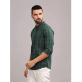 Paul Street 100% Cotton Slim Fit Checks Full Sleeves Mens Casual Shirt - Green ( Pack of 1 ) - None