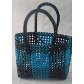 Miniature Blue and Black Handbag