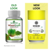 Nutriherbs Wheatgrass Extract 800 mg 100% Pure & Organic  - 60 Capsules | Works As A Natural Detoxifier| Helps To Build Immunity