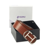 Men''s Genuine Leather Casual Belt - Tan-42