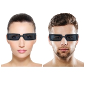 Chokore Tinted Rectangle Sunglasses (Black)