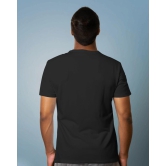 Half Sleeves Pocket Printed T-Shirts (Black)-Small