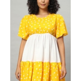 FUNDAY FASHION Women Casual Polka Dot Fit & Flare Dress