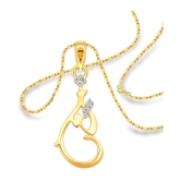 Vighnaharta Chintamani CZ Gold and Rhodium Plated Alloy Pendant for Boys and Girls - [VFJ01112PG] - Golden