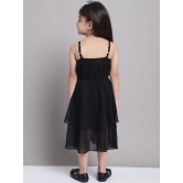 MINI & MING Girls Solid Layered Fit & Flare Midi Dress