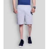 Zeffit - Grey Cotton Blend Mens Shorts ( Pack of 1 ) - None