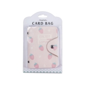 Multi Card Holder, Wallet, Printed, Pink, PU Leather