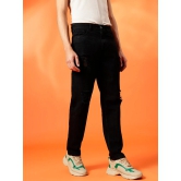 BWOLVES Men''s Mildly Distressed Cotton Jeans: Effortless Style in No Fade Dark Black Denim-34