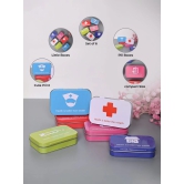 Market99 Pill Box Organizer Set of 6 - Multi Tin Glossy Finish