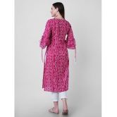 GOD BLESS - Pink Rayon Womens Straight Kurti ( Pack of 1 ) - None