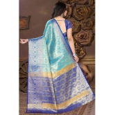 LEELAVATI - Blue Silk Saree With Blouse Piece ( Pack of 1 ) - Blue