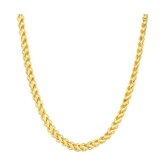 MFJ Fashion Traditional Brass 1 Gram Gold Plated Fancy Hand Made Link Chain For Mens - None