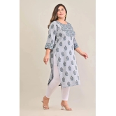 Swasti - Grey 100% Cotton Womens Straight Kurti ( Pack of 1 ) - None