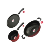 LAZYWINDOW Maroon Hard Anodised Non-Stick Cookware Sets ( Set of 1 )