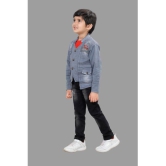 DKGF Fashion - Light Grey Cotton Blend Boys Shirt & Pants ( Pack of 1 ) - None