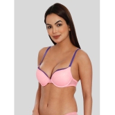 ILRASO - Pink Elastane Lightly Padded Women's Push Up Bra ( Pack of 1 ) - None