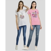 CHOZI - Multi Color Cotton Blend Regular Fit Womens T-Shirt ( Pack of 2 ) - None