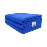 SOFTSPUN Microfiber Cloth - 3 pcs - 40x60 cms - 340 GSM Blue - Thick Lint & Streak-Free Multipurpose Cloths - Automotive Microfibre Towels for Car Bike Cleaning Polishing Washing & Detailing