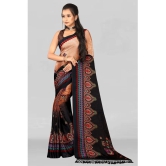 LEELAVATI - Brown Crepe Saree With Blouse Piece ( Pack of 1 ) - Brown