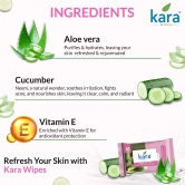 Kara Aloevera & Cucumber Refreshing Facial Wipes Pack of 12  (10 Pulls)