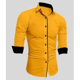 Life Roads - Yellow Cotton Slim Fit Men's Casual Shirt (Pack of 1 ) - None