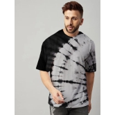 Black And Grey Tie And Die Oversize T-shirt - Shop Now!-XXL / Black