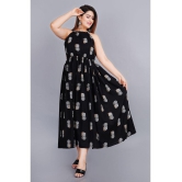 SIPET - Black Rayon Women''s Anarkali Kurti ( Pack of 1 ) - None