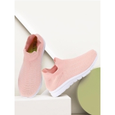 Women Pink Sports Slip-On Walking Shoes-3