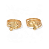 AanyaCentric Gold Toe Rings ( Pack of 1 ) - Gold