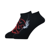 BALENZIA X GAME OF THRONES HOUSE TARGARYEN Ankle Length/Lowcut Socks for Men (Free Size) (Pack of 2 Pairs/1U)Black-Stretchable from 25 cm to 33 cm / 2 N / Black