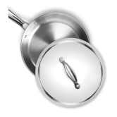 Milton Pro Cook Triply Stainless Steel Fry Pan with Lid, 20 cm / 1.2 Litre