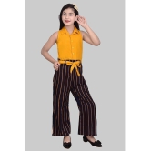 Arshia Fashions - Yellow Cotton Blend Girls Jumpsuit ( Pack of 1 ) - None