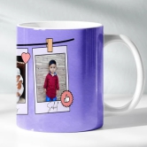 ForVano Personalized Gift Custom Photo Ceramic Mug for Birthday Pirfect Gift for Boyfriend, Girlfriend, Husband, Sister, Brother, Wife Purple Theme