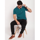 UNIBERRY - Teal Blue Cotton Blend Regular Fit Mens Polo T Shirt ( Pack of 2 ) - None