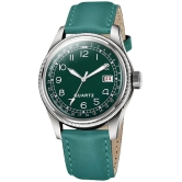 Newman Green Leather Analog Mens Watch