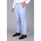 MANCREW - Blue Viscose Slim - Fit Men's Formal Pants ( Pack of 1 ) - None