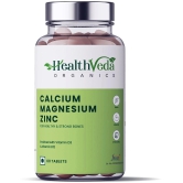 Health Veda Organics Calcium, Magnesium, & Zinc Tablets 60 no.s Minerals Tablets