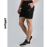 Mens Cargo Shorts-Black / XL