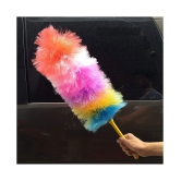 Multipurpose Multicolour Neon Plastic & Microfiber PP Static Duster for Glass, Fan, AC, Car Dashboard/Seat, TV, Fridge,Printer etc