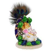 eCraftIndia Showpiece Resin Ganesha Idol 8 x 8 cms Pack of 1