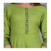 SIPET - Mint Green Rayon Womens Anarkali Kurti ( Pack of 1 ) - None