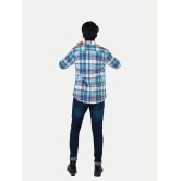 Radprix 100% Cotton Regular Fit Checks Full Sleeves Mens Casual Shirt - Light Blue ( Pack of 1 ) - None