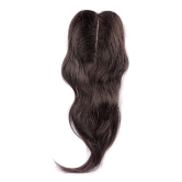 RefynHair - 100% Human Hair Topper 3X4 | 18 Inches | Medium Brown | Hairpiece | Miraj Base | 35-40 Gr | Natural Hair | Clip In | Invisible | Seamless | Real Hair Topper | Volumizer | Remy | Closure