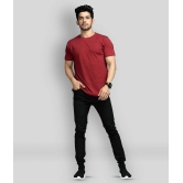 Glito - Maroon Cotton Blend Regular Fit Mens T-Shirt ( Pack of 1 ) - None