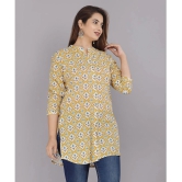 JC4U - Yellow Cotton Flex Womens Straight Kurti ( Pack of 1 ) - None