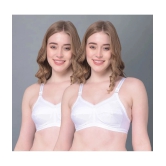 Dollar Missy Pack of 2 Cotton Womens Everyday Bra ( White ) DES-1052-WHT-PO2 - None