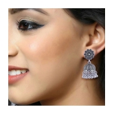 VIVASTRI Silver Jhumki Earrings ( Pack of 4 ) - Silver