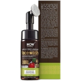 WOW Apple Cider Vinegar Foaming Face Wash - No Parabens, Sulphate and Silicones (With Built-In Brush), 150 ml