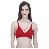 Elina Cotton T-Shirt Bra - Red - 38B