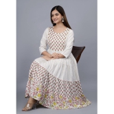 Smien - Off White Rayon Women''s Flared Kurti ( Pack of 1 ) - None